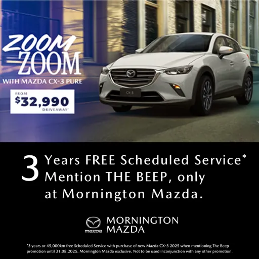 3 Years Free Scheduled Servicing At Mornington Mazda