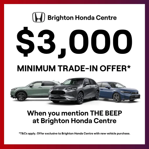 $3,000 Minimum Trade-In At Brighton Honda Centre