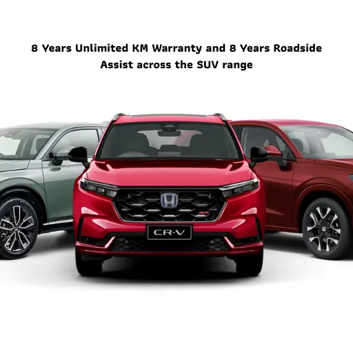 8 Years Unlimited KM Warranty and 8 Years Roadside Assist